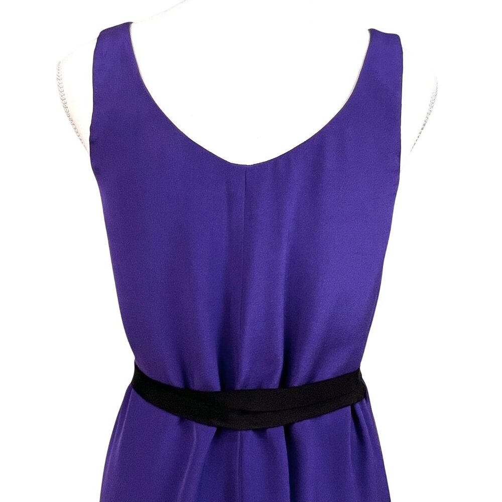 Alexander Wang 100% Silk Wrap Mini Cocktail Dress 2 Purple Petal Belt Tie Luxury - Picture 9 of 12